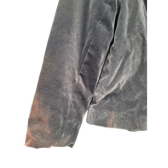 HP Vintage Black Velour One Rhinestone Button Fitted Jacket - Picture 7 of 15